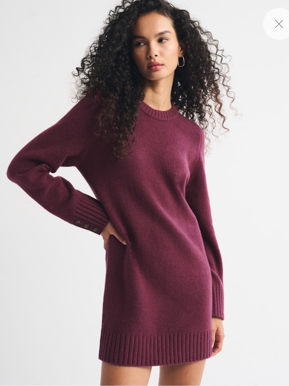 Abercrombie & Fitch Sweater Dress - Cranberry